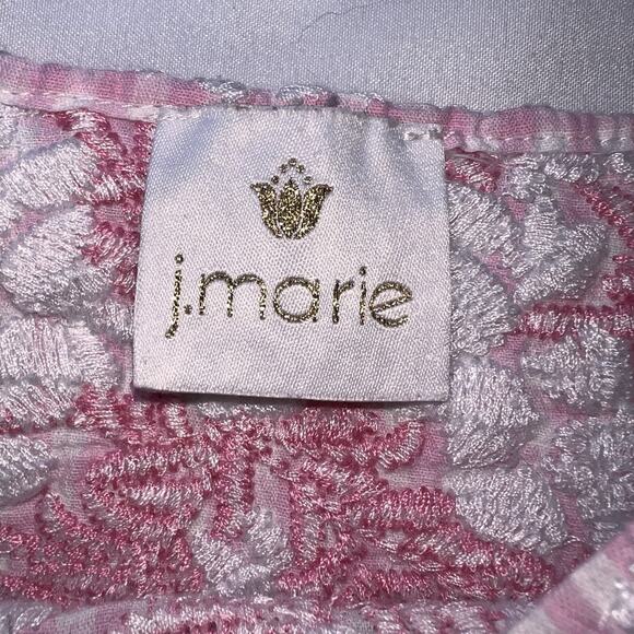 J. Marie Top Womens Size S Pink Gingham Floral Embroidered Sleeveless Tank READ - Picture 9 of 14